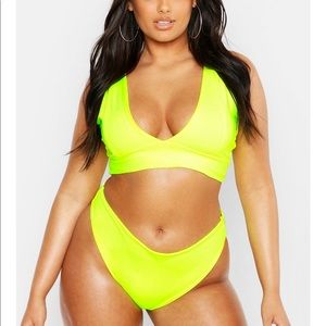 Neon green bathing suit